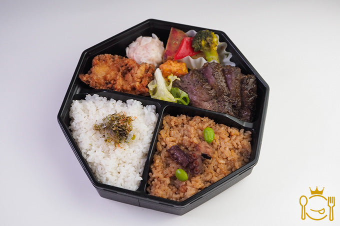 牛ランプのステーキ弁当