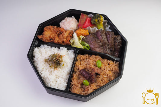 牛ランプのステーキ弁当