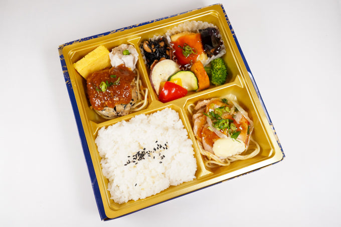 Wメイン弁当 豆腐ハンバーグ&豚ロース生姜焼